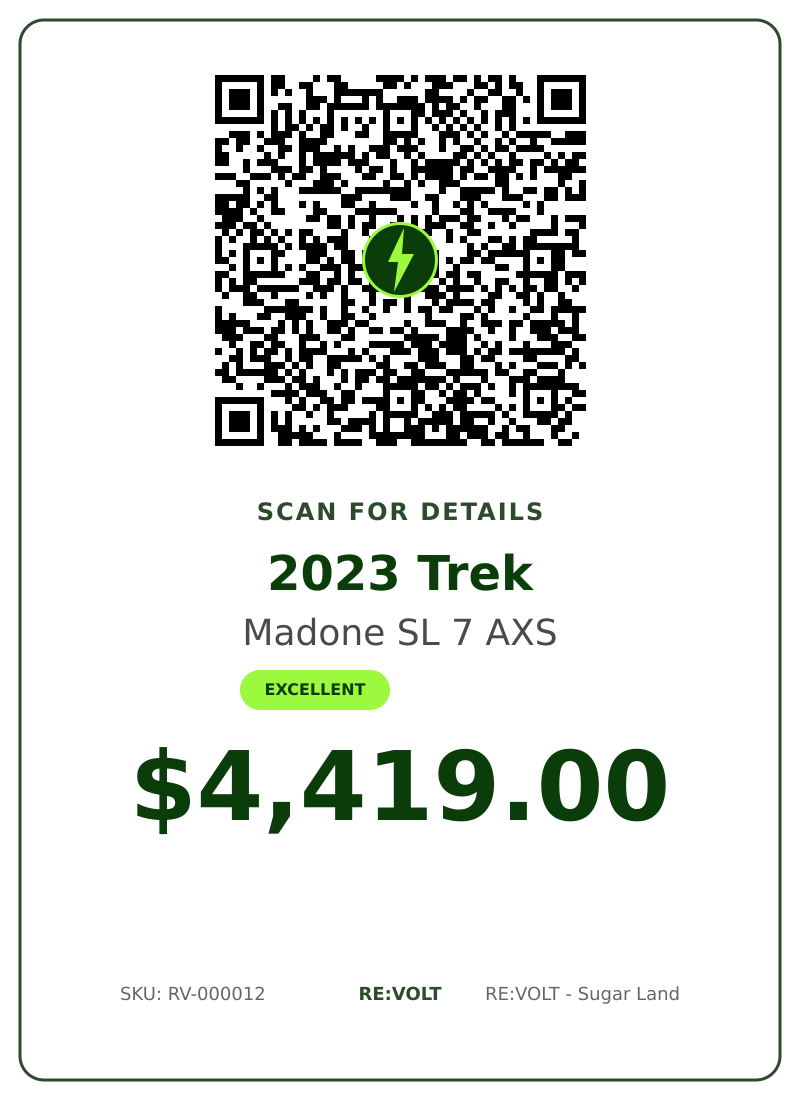 QR Code - Scan to purchase 2023 Trek Madone SL 7 AXS
